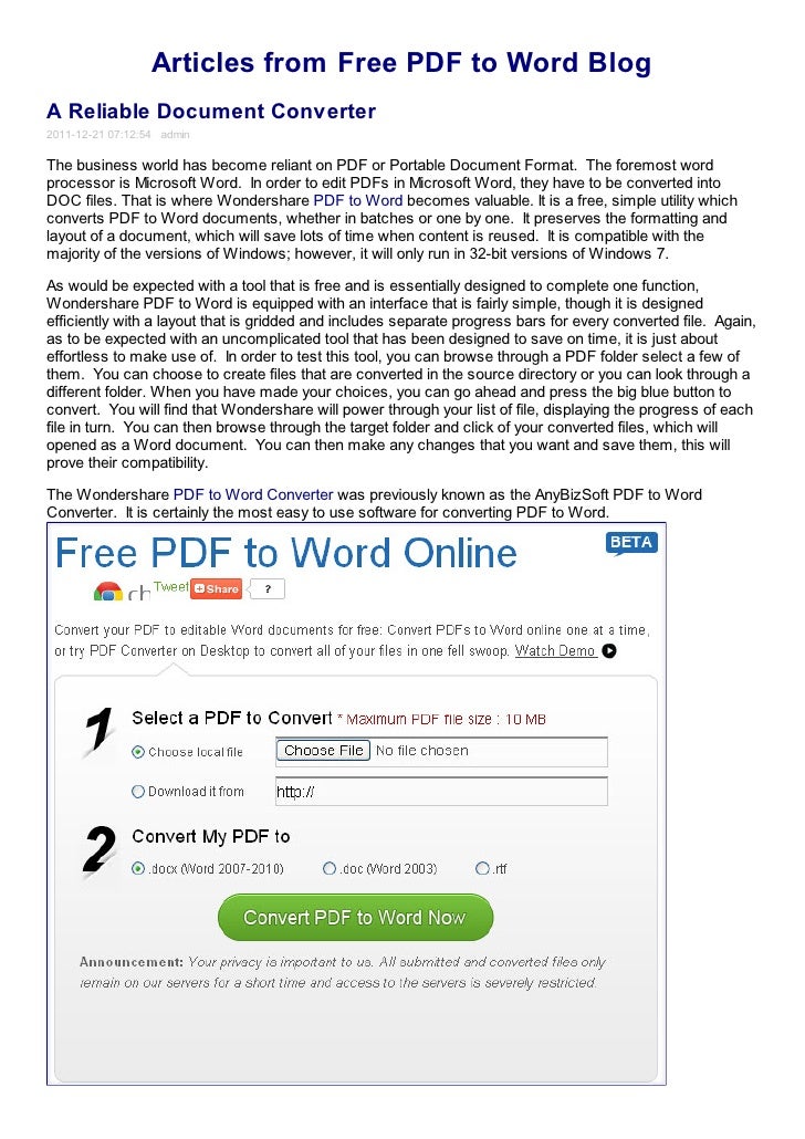 S Conversor De Pdf Para Word- Free